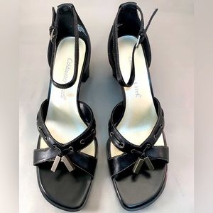 Coldwater Creek Women’s Crossover Stitch Wedge, Black, Size 6.5